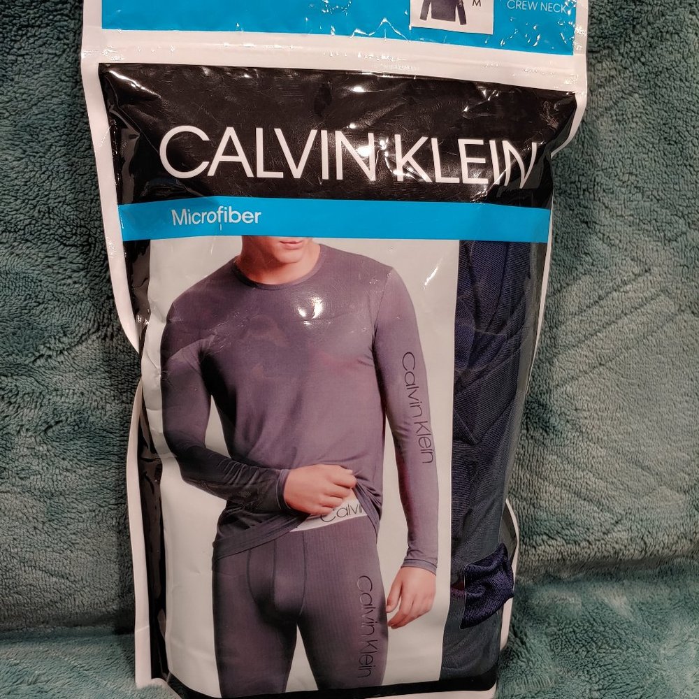 🆕 Calvin Klein Men's Long Sleeve Crew Neck, M, L, Navy Blue